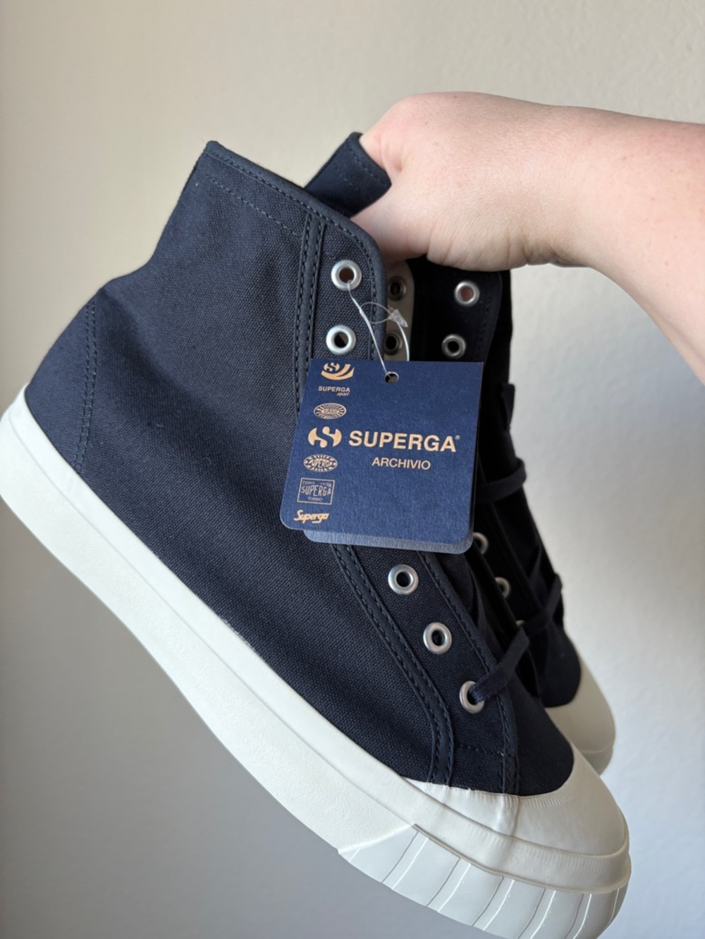 Superga 3192 Campionato Basket sneakers in blue, size 10 M